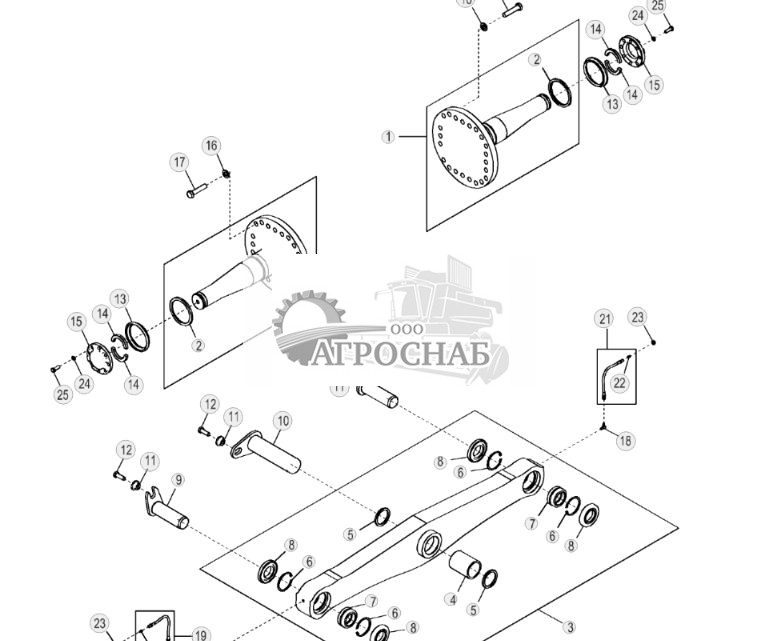 Поворотные шкворни, поперечина и детали (LT) (механизм механического наклона под углом) ( - XXXXXX) - ST20182 22.jpg